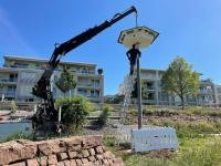 Foto von Vogelhaus und Kran in der Bahnstadt