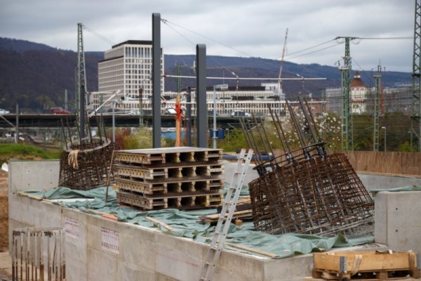 Bild des Fundamentes für die Gneisenaustraße.