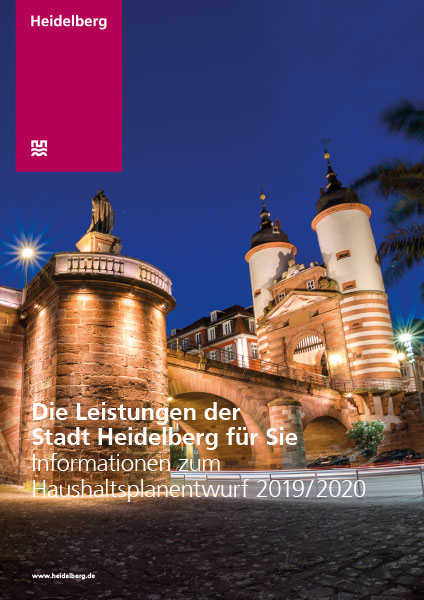 Das Titelblatt des Haushaltsplanentwurfs 2019/2020 der Stadt Heidelberg. (Quelle: Stadt Heidelberg)