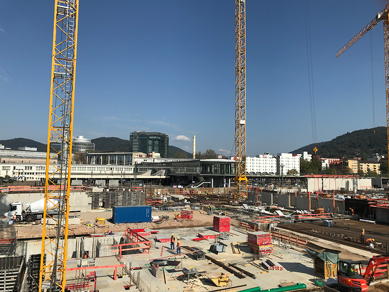 Der Europaplatz am Hauptbahnhof nimmt Formen an. (Foto: Stadt Heidelberg) Der Europaplatz am Hauptbahnhof nimmt Formen an. (Foto: Stadt Heidelberg)