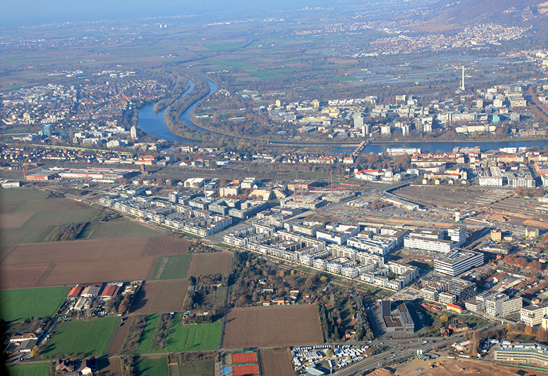 Luftaufnahme der Bahnstadt im Jahr 2018 (Foto: Kay Sommer)