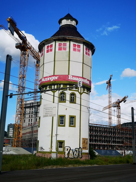 Foto vom Wasserturm in der Bahnstadt