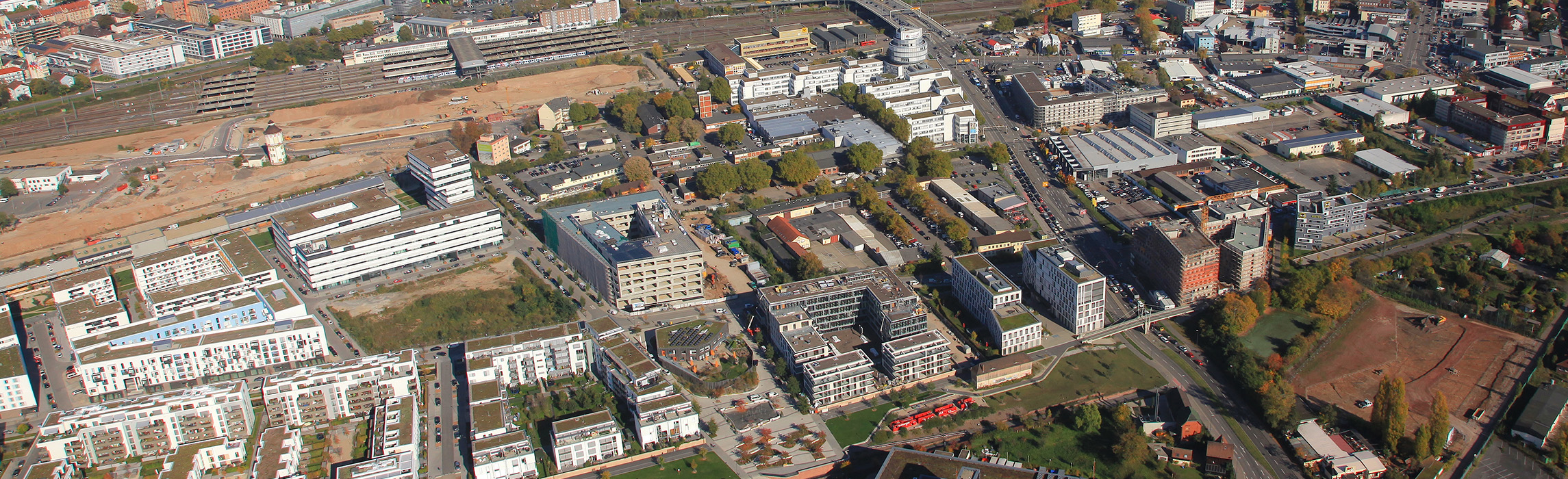 Luftansicht der Bahnstadt (Foto: Sommer) Luftansicht der Bahnstadt (Foto: Sommer)
